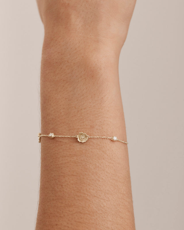 9k Solid Gold Awakened Garden Lab-Grown Diamond Bracelet