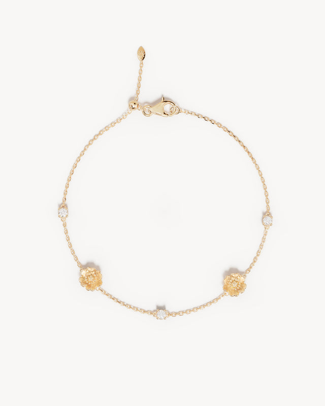9k Solid Gold Awakened Garden Lab-Grown Diamond Bracelet