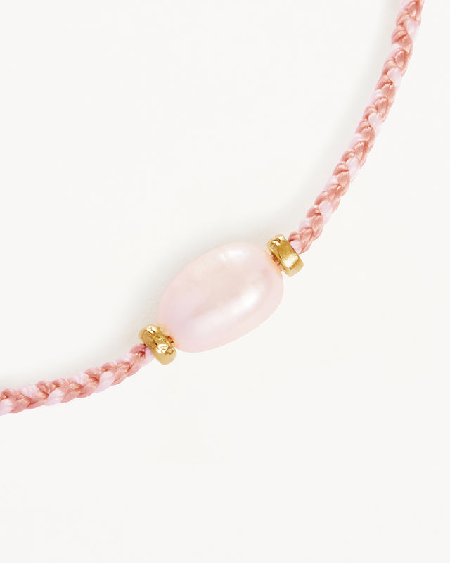 18k Gold Vermeil With Love Pink Pearl Bracelet