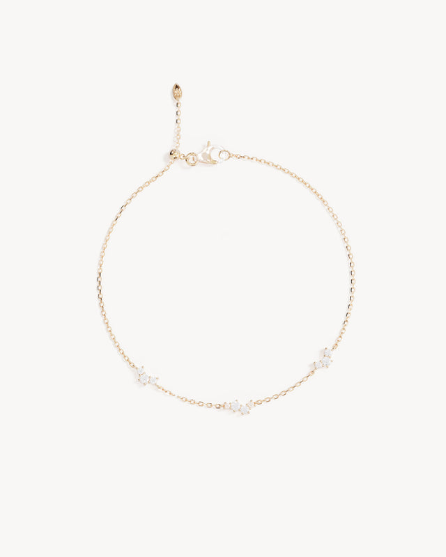 9k Solid Gold Sunlit Dew Lab-Grown Diamond Bracelet