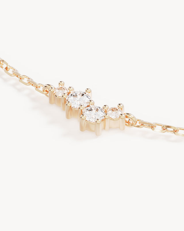 9k Solid Gold Sunlit Dew Lab-Grown Diamond Bracelet