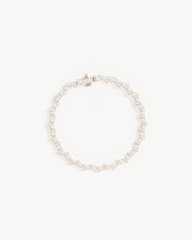 9k Solid Gold Sunlit Dew 3ct Lab-Grown Diamond Tennis Bracelet