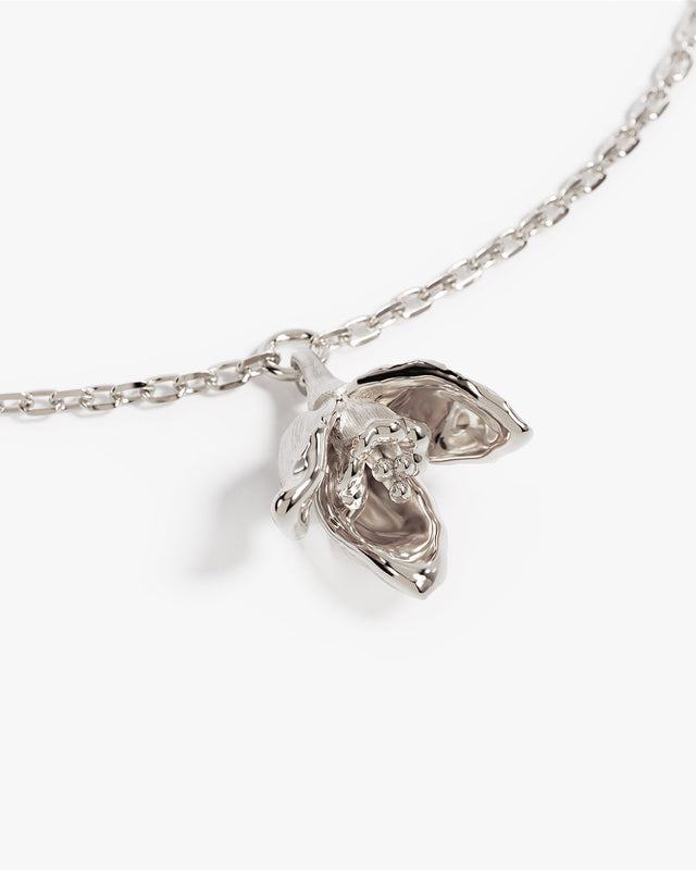 Sterling Silver Snowdrop January Birth Flower Bracelet