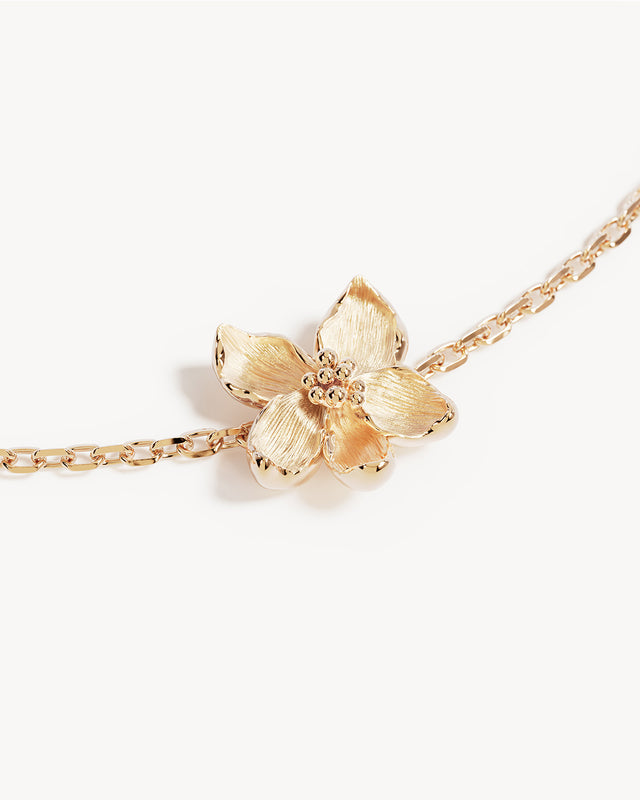 18k Gold Vermeil Violet February Birth Flower Bracelet