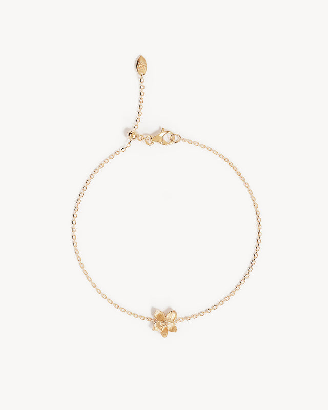 18k Gold Vermeil Violet February Birth Flower Bracelet