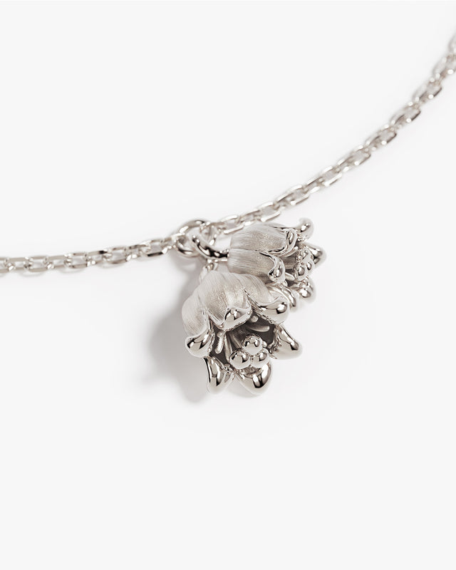 Sterling Silver Lily of the Valley May Birth Flower Bracelet
