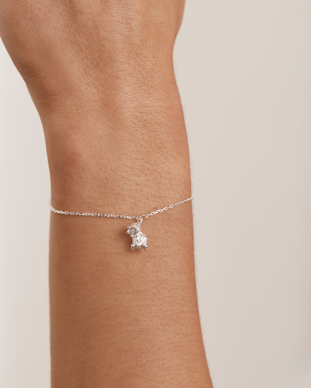Sterling Silver Lily of the Valley May Birth Flower Bracelet