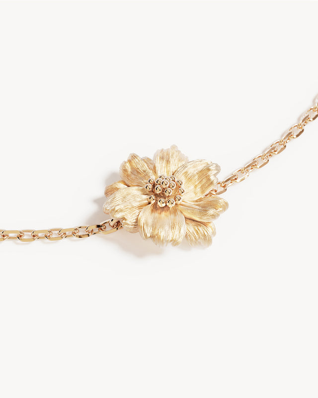 18k Gold Vermeil Cosmos October Birth Flower Bracelet