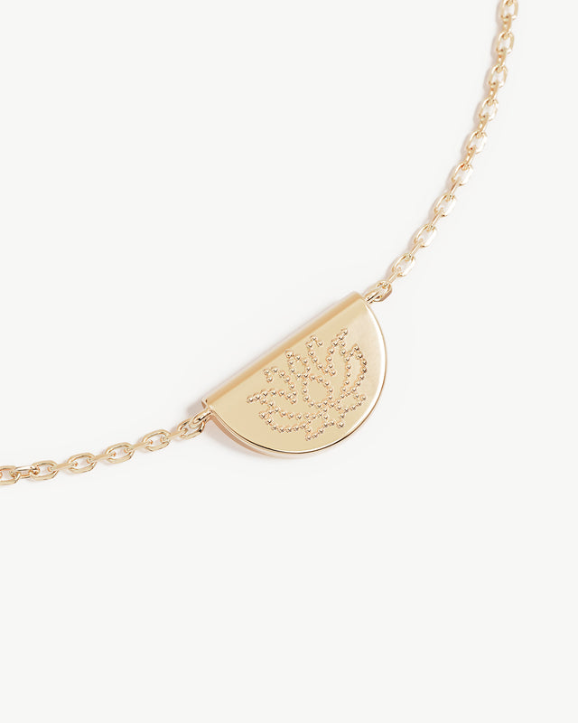 9k Solid Gold Lotus Bracelet