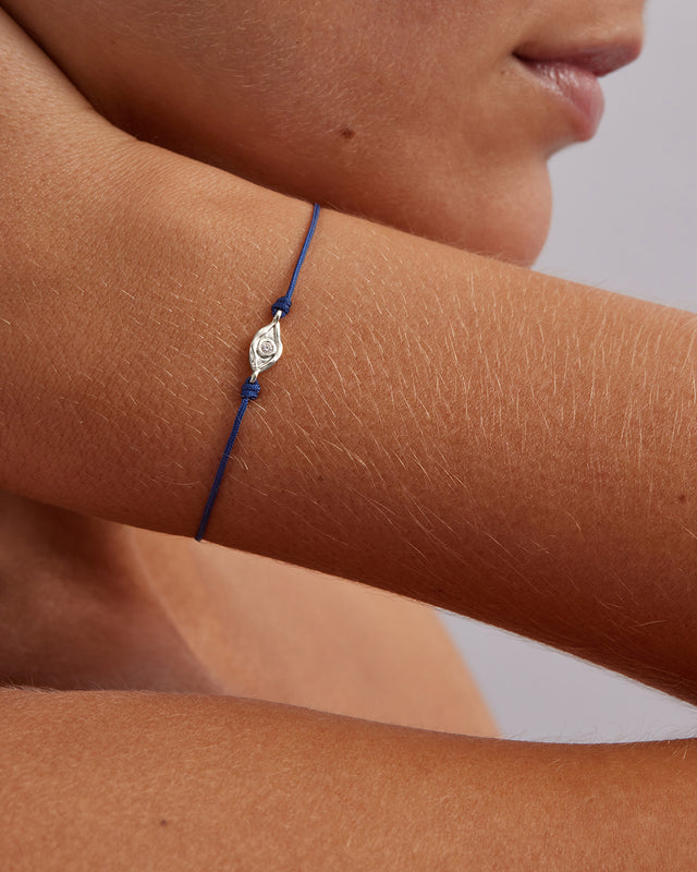 Sterling Silver I Am Protected Cord Bracelet