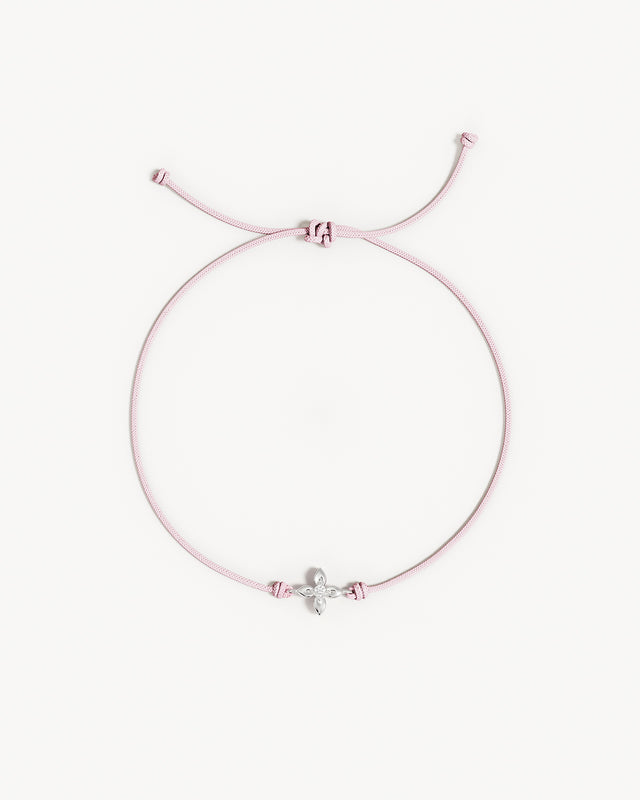 Sterling Silver I Am Enough Cord Bracelet