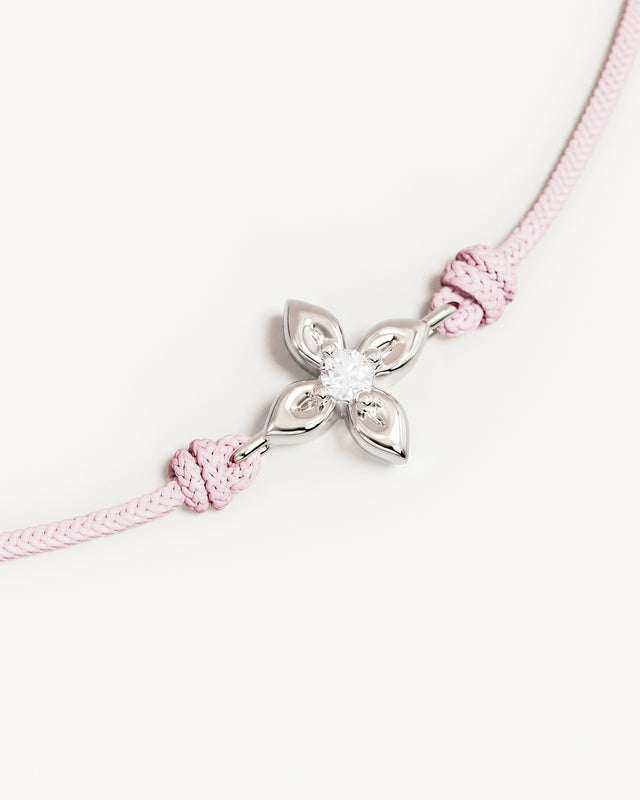 Sterling Silver I Am Enough Cord Bracelet