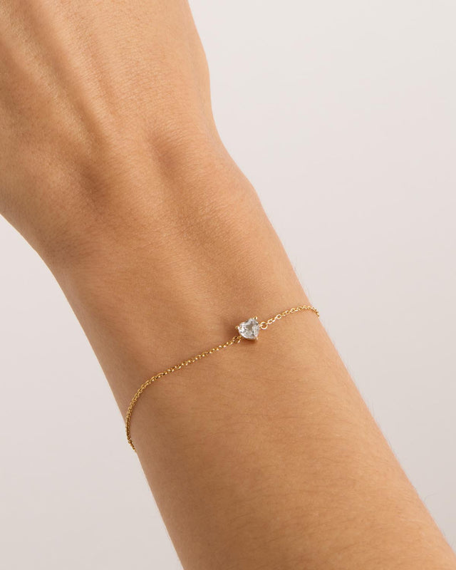 14k Solid Gold Forever and Always Sapphire Bracelet