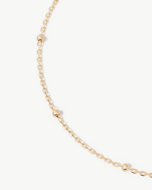 9k Solid Gold Ball Chain Bracelet