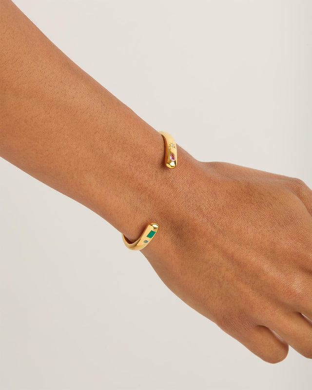 18k Gold Vermeil Connect to the Universe Cuff