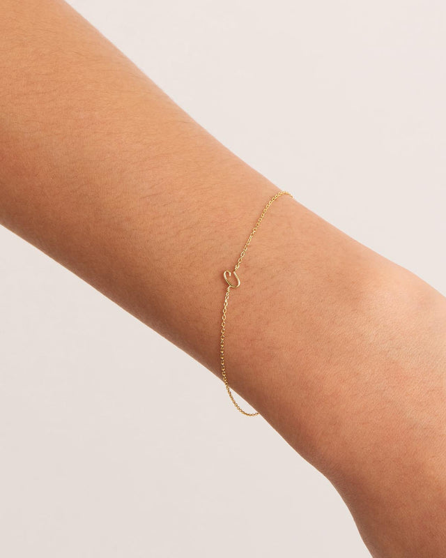 14k Solid Gold Love Letter Bracelet