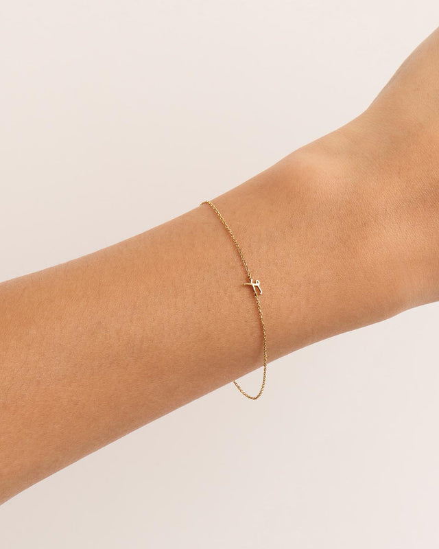 14k Solid Gold Love Letter Bracelet