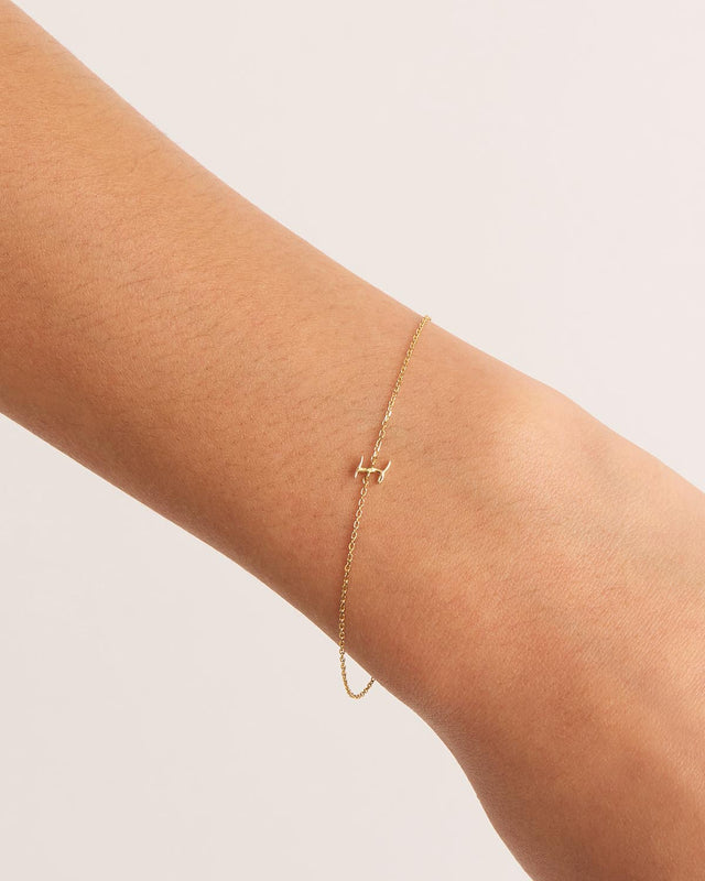 14k Solid Gold Love Letter Bracelet