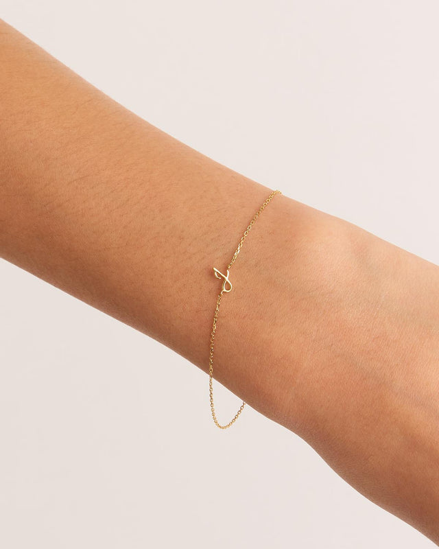 14k Solid Gold Love Letter Bracelet