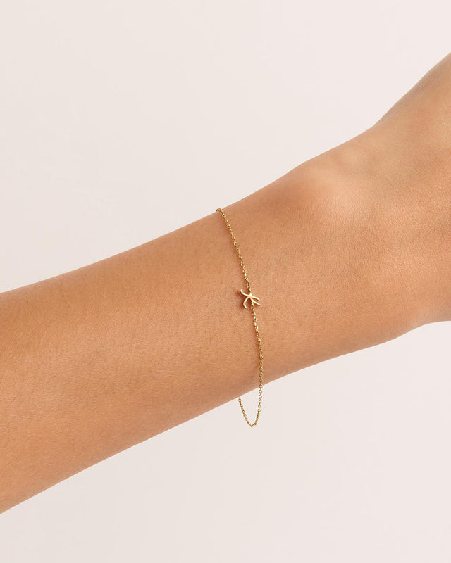 14k Solid Gold Love Letter Bracelet