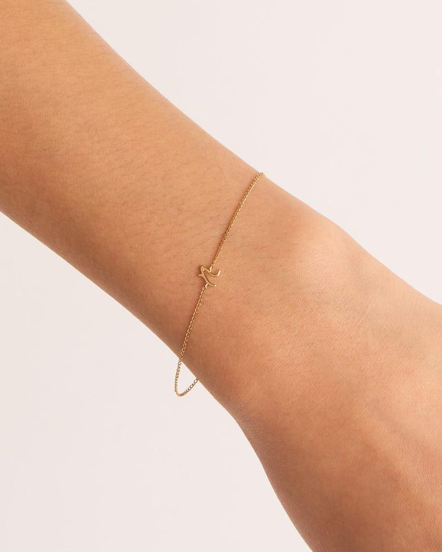 14k Solid Gold Love Letter Bracelet