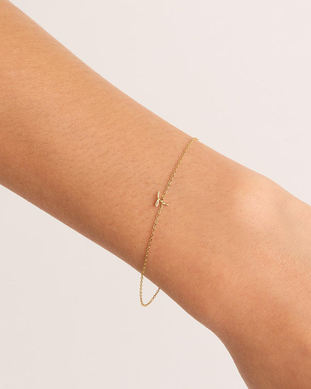 14k Solid Gold Love Letter Bracelet