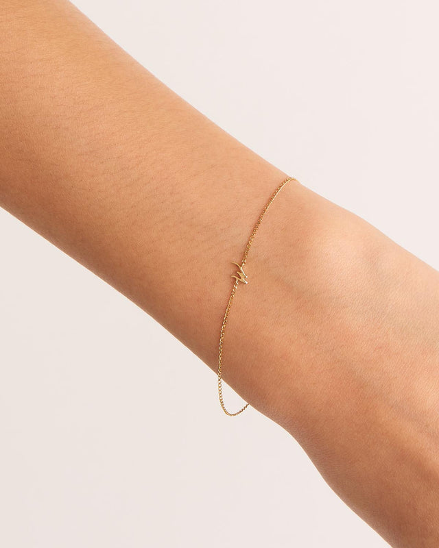 14k Solid Gold Love Letter Bracelet