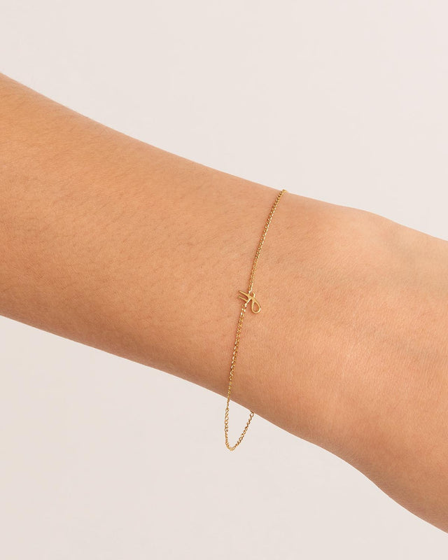 14k Solid Gold Love Letter Bracelet