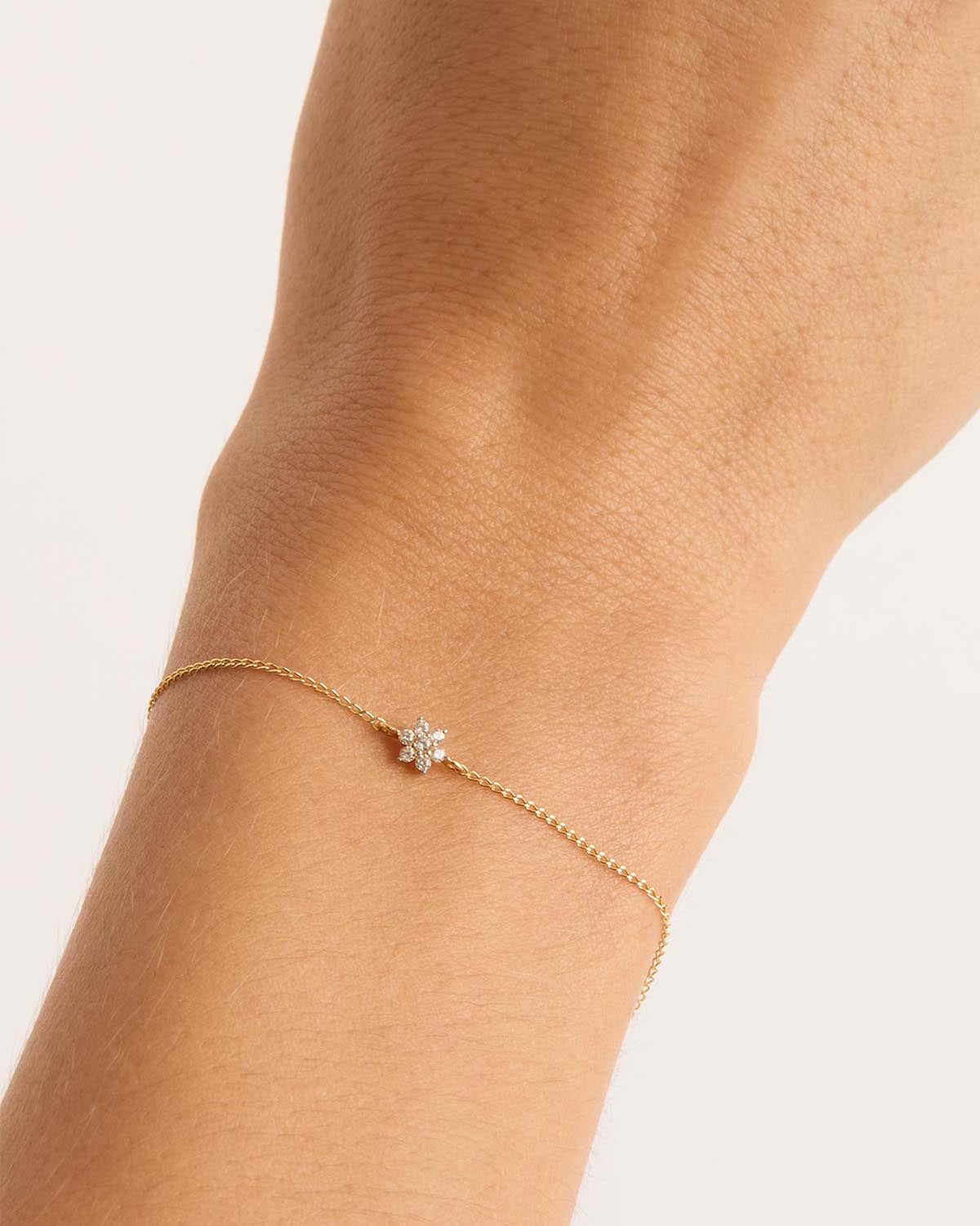 14k gold store flower bracelet