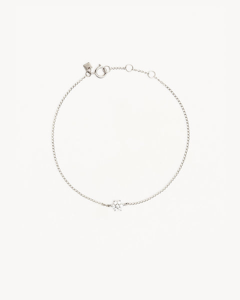 White gold store flower bracelet