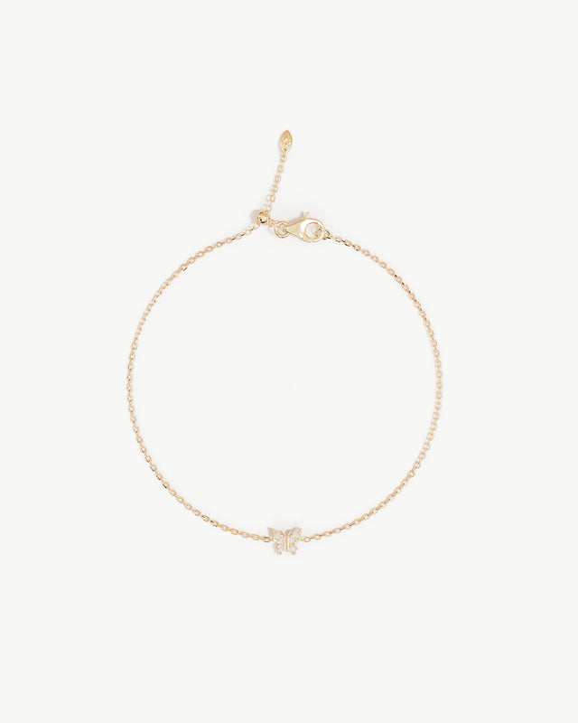 9k Solid Gold Fly With Me Lab-Grown Diamond Bracelet