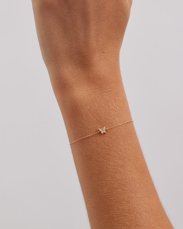 9k Solid Gold Fly With Me Lab-Grown Diamond Bracelet