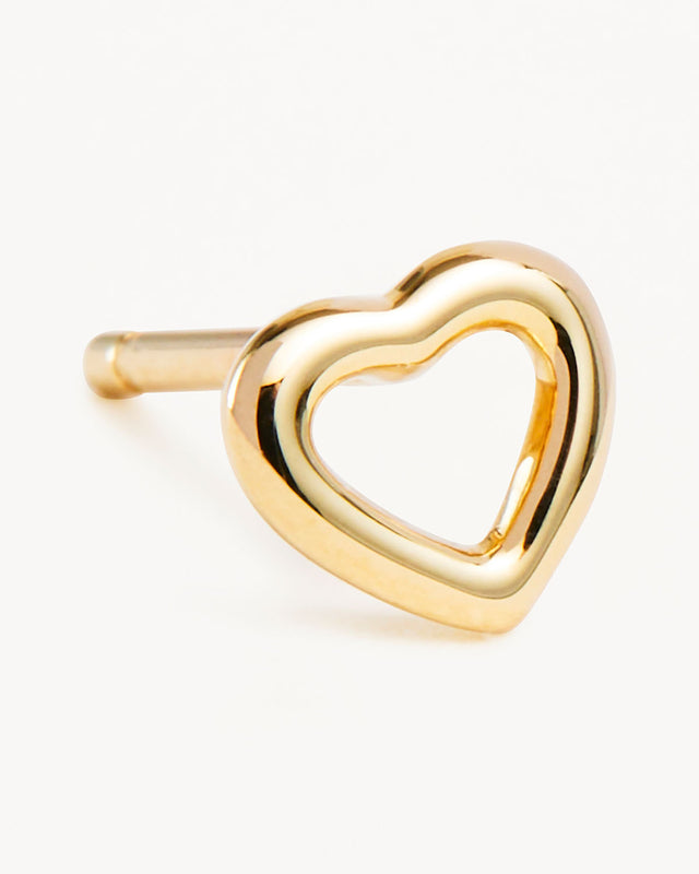 14k Solid Gold Pure Love Stud Earring