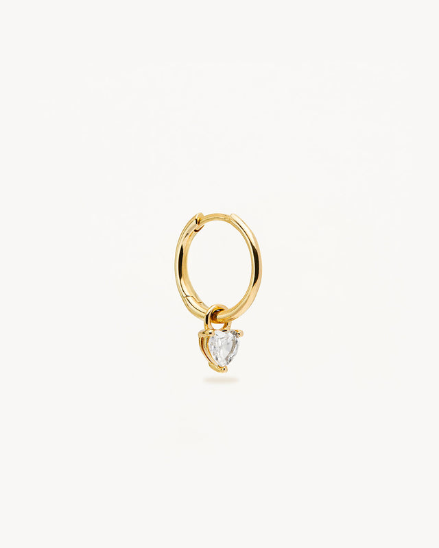 14k Solid Gold Forever and Always Sapphire Hoop