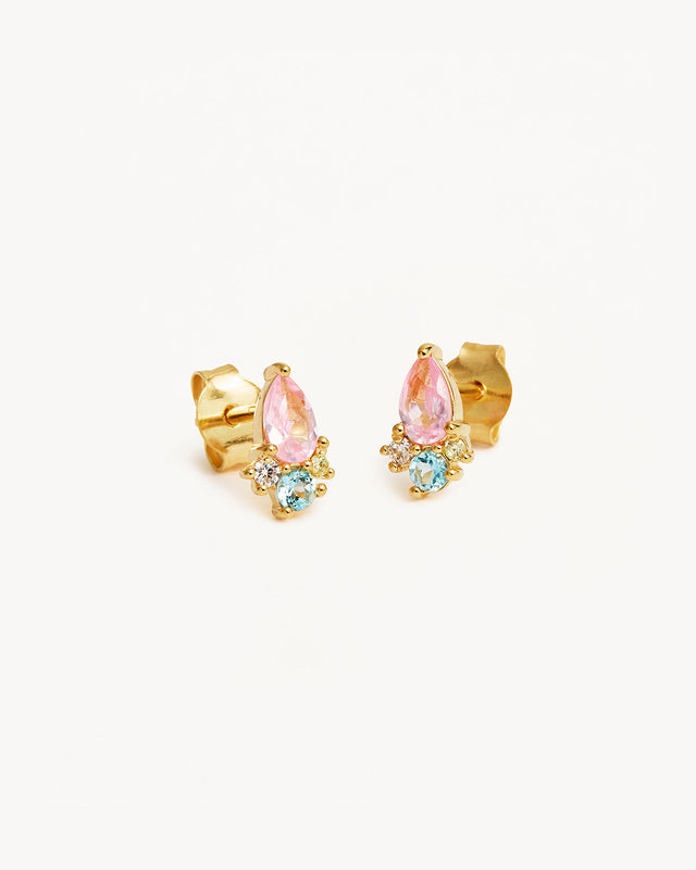 Gold Cherished Connections Stud Earrings