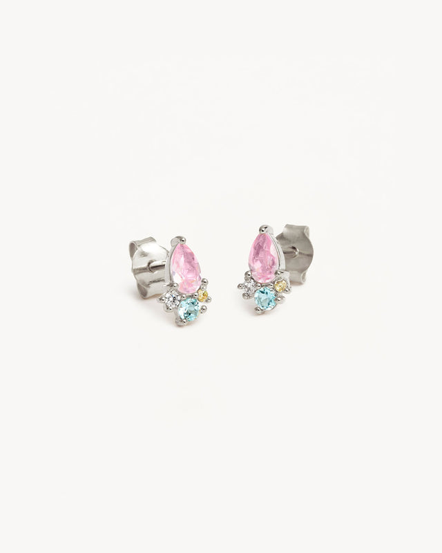 Sterling Silver Cherished Connections Stud Earrings
