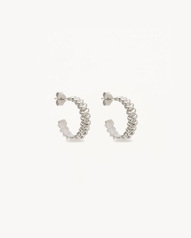 Sterling Silver Intertwined Large Hoops