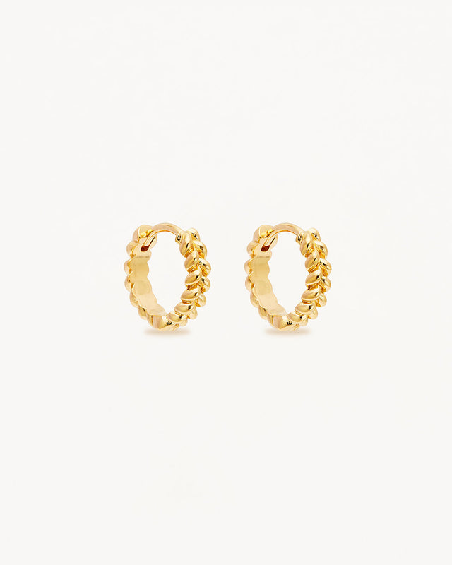 18k Gold Vermeil Intertwined Small Hoops