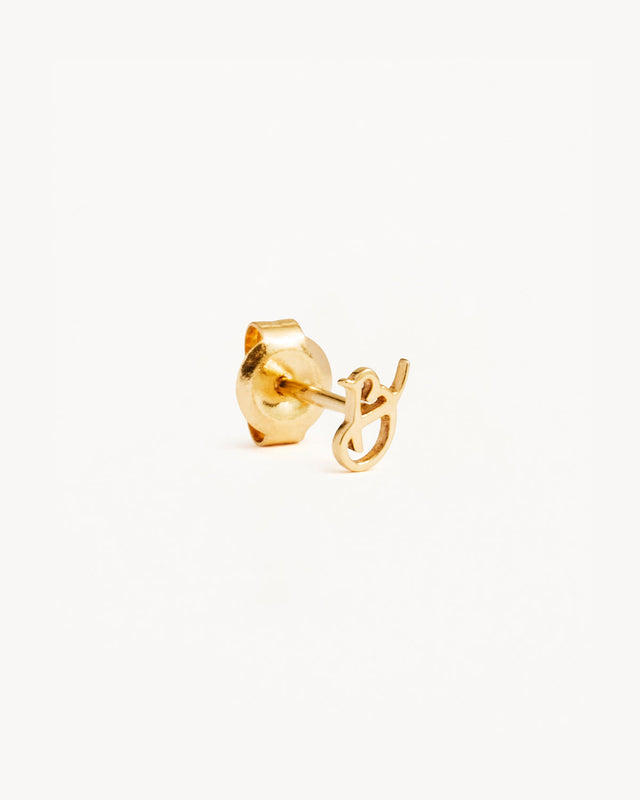 14k Solid Gold Love Letter Earring