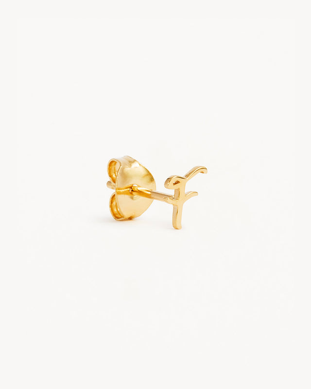 14k Solid Gold Love Letter Earring
