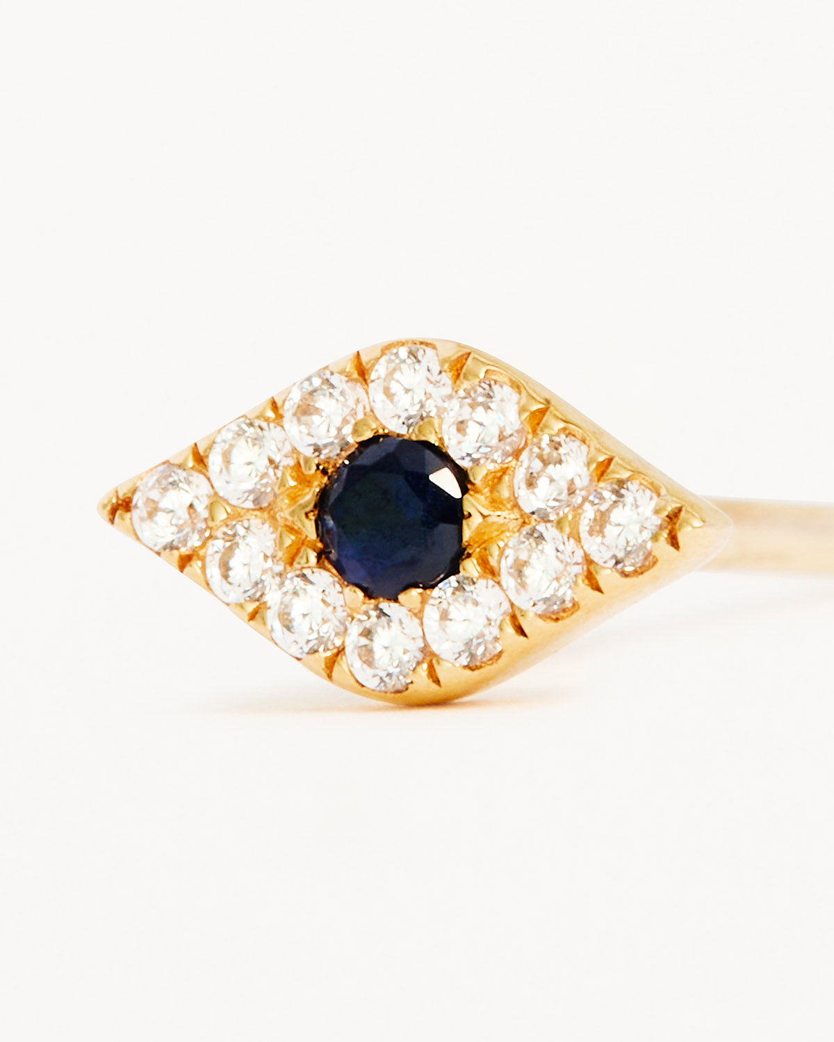 Gabi Rielle 14k Over Silver Cz Evil Eye Ring In Gold | ModeSens