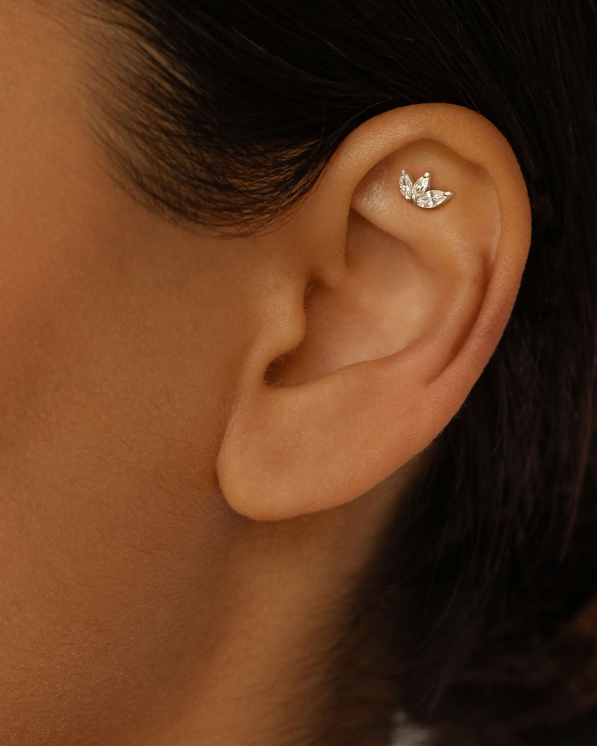 Gold tragus store earrings