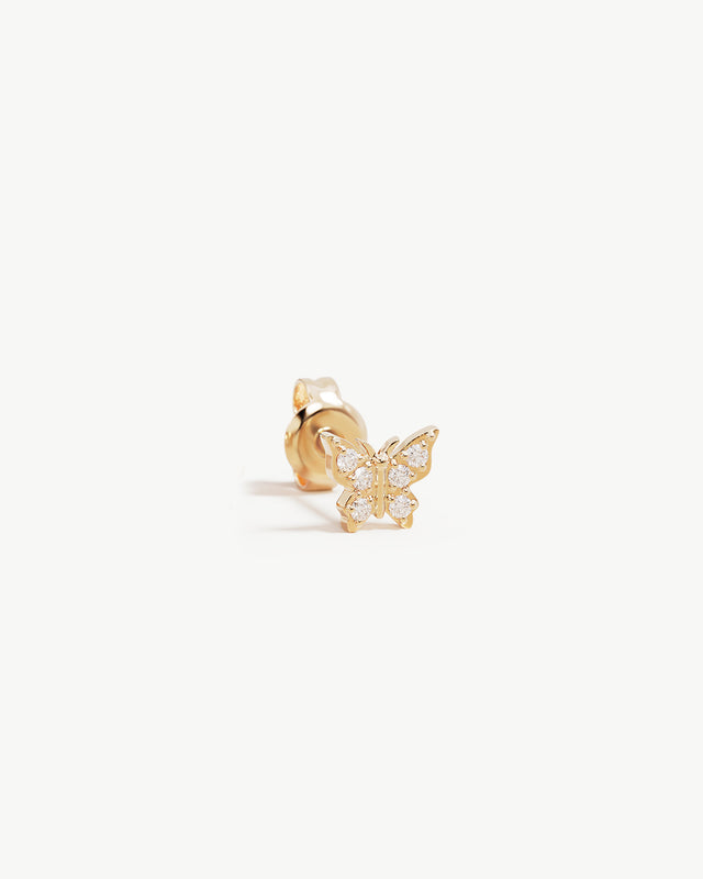 9k Solid Gold Fly With Me Lab-Grown Diamond Earring