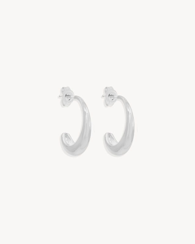 Sterling Silver Embrace The Light Large Hoops