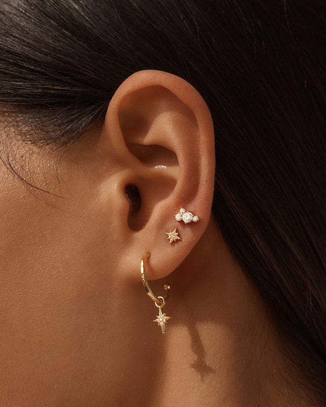 18k Gold Vermeil Starlight Hoops