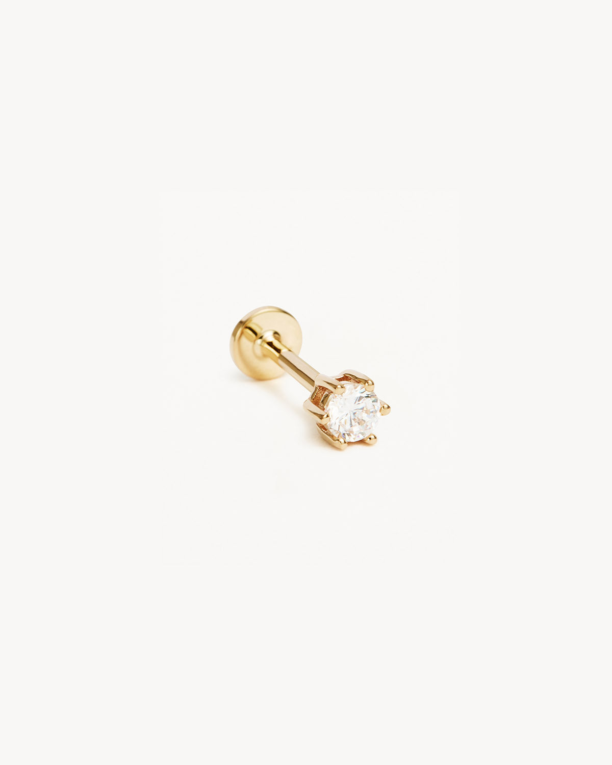 Classic Heart Push Pin Flat Back Earring | Maison Miru