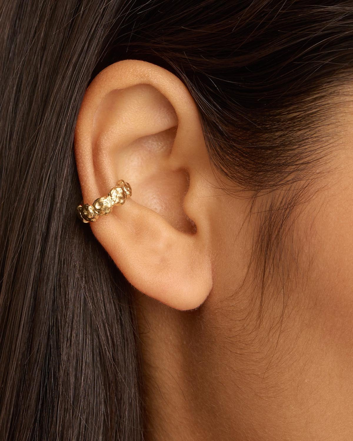 Buy Tann Trim Layered Stud Ear-Cuff 22 kt gold plated earcuff Online