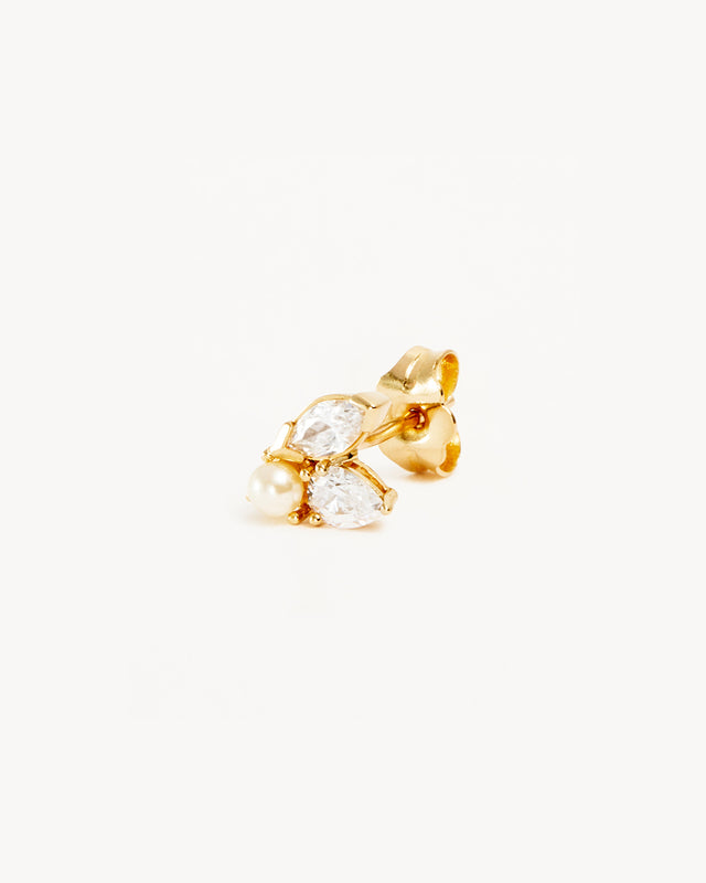 14k Solid Gold In Bloom Lab-Grown Diamond Stud Earring