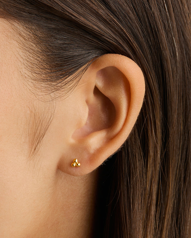 18k Gold Vermeil Karma Stud Earrings