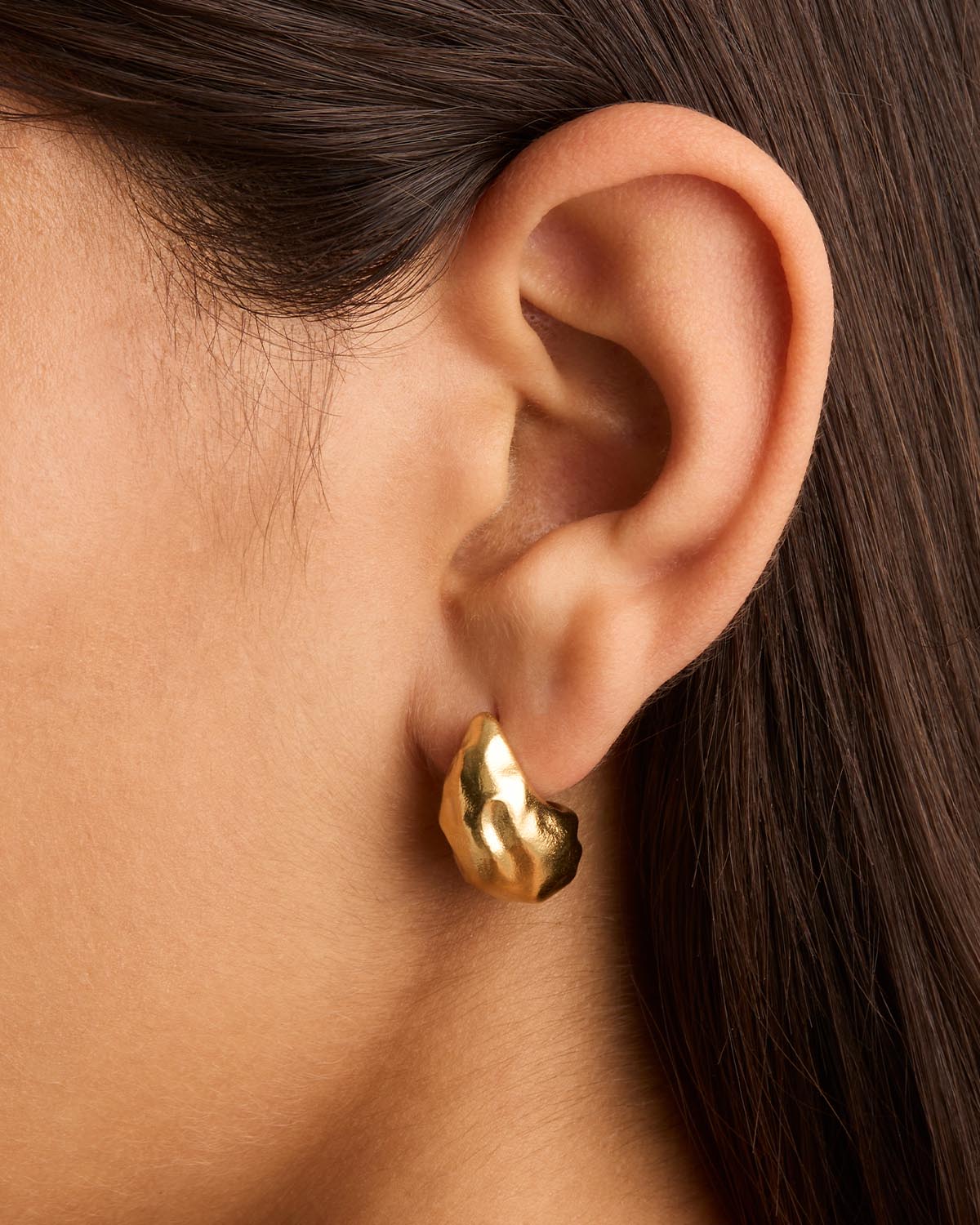 80mm Diameter 18k Gold Layered Thin Thread Hoop Earrings, Large Gold P –  Bella Joias Miami